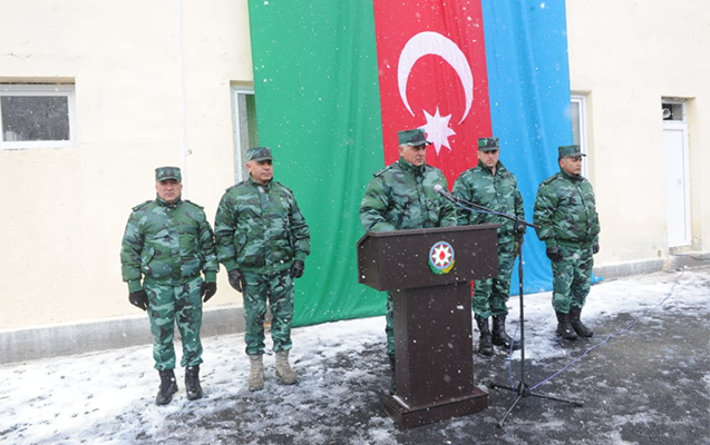 Azərbaycan-Ermənistan sərhədində yeni hərbi hissə açıldı - Fotolar