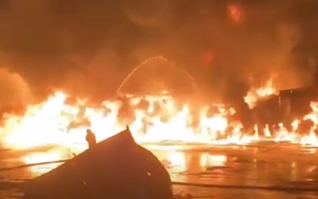 Azərsun Sənaye Parkı”nda baş verən yanğın məhdudlaşdırıldı - Video