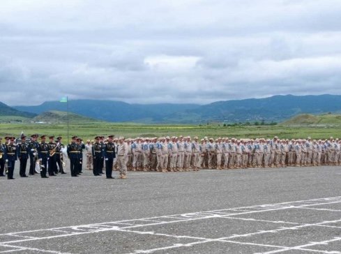 Xocalıda sülhməramlıların Qarabağdan çıxarılması ilə bağlı tədbir KEÇİRİLİR - FOTO