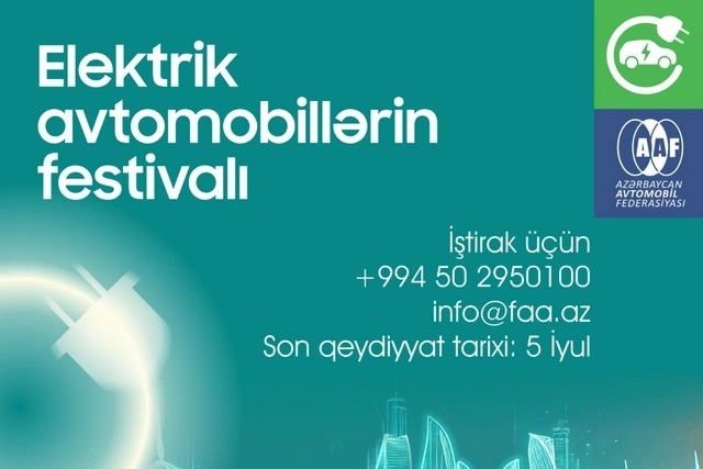 Azərbaycanda ilk dəfə: Elektrik Avtomobillərin Festivalı keçiriləcək