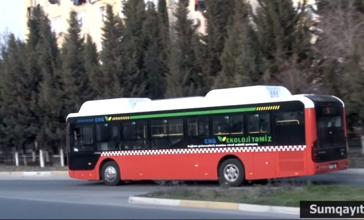 Sumqayıt şəhərinə yeni gətirilmiş avtobuslar 5 nömrəli marşurut xətti üzrə fəaliyyətə başlayıb