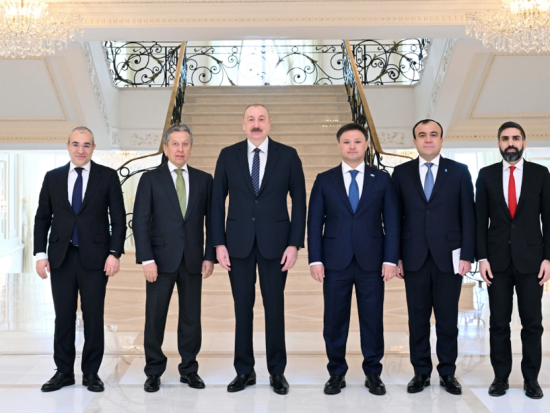 Prezident İlham Əliyev "Tatneft", "KazMunayQaz" və "Uzbeknefteqaz" şirkətlərinin rəhbərlərini qəbul edib