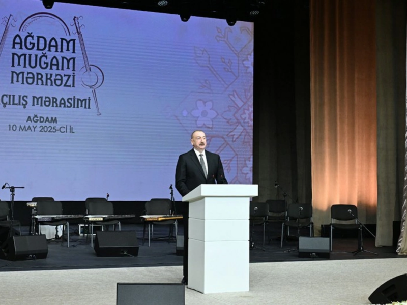 İlham Əliyev və Mehriban Əliyeva Ağdam Muğam Mərkəzinin açılışında iştirak ediblər