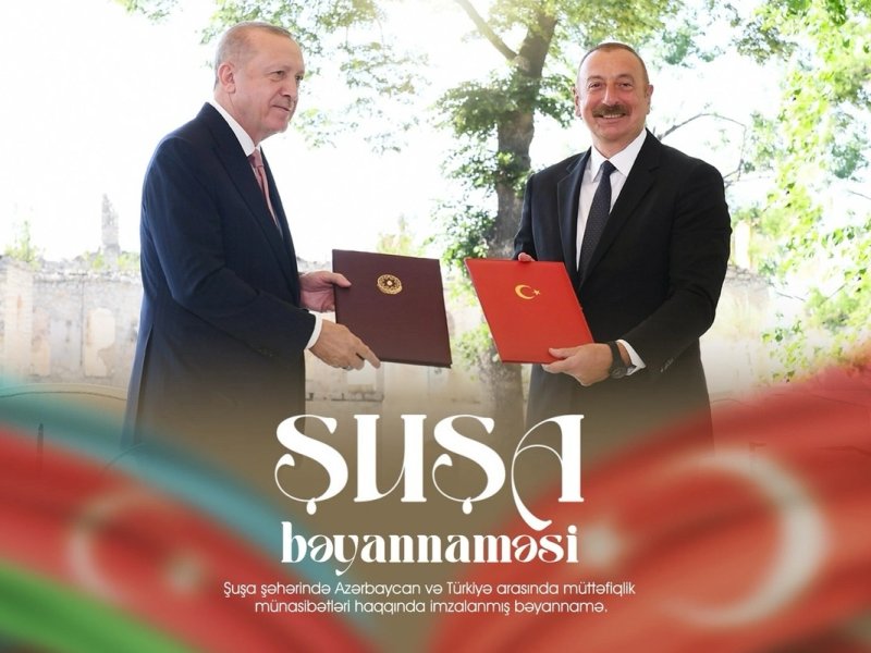 Azərbaycan və Türkiyə arasında imzalanmış "Şuşa Bəyannaməsi"ndən 4 il ötür