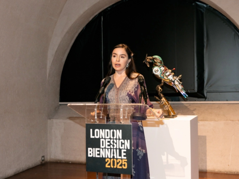 Leyla Əliyeva Londonda Azərbaycan pavilyonunun açılışında iştirak edib