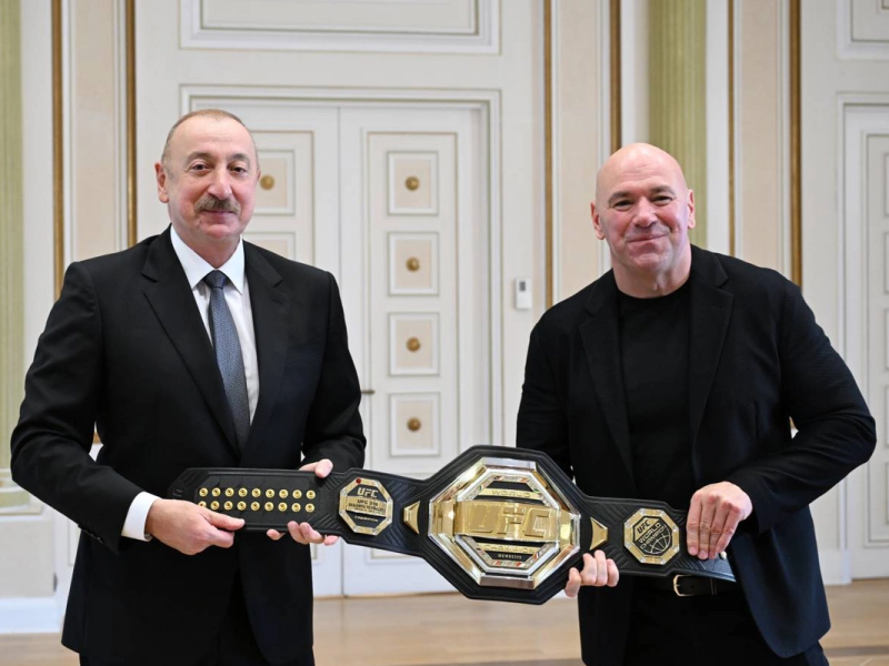 Prezident İlham Əliyev UFC-nin prezidentini qəbul edib