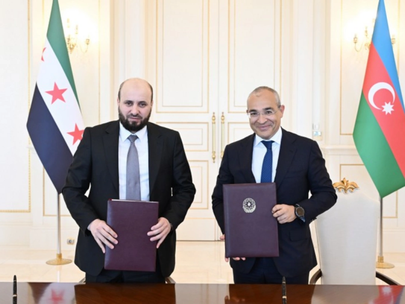 SOCAR ilə Suriya Ərəb Respublikası Hökuməti arasında Anlaşma Memorandumu imzalanıb