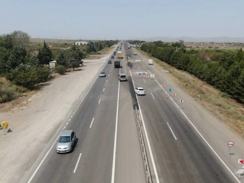 Bakı-Ələt-Qazax-Gürcüstan avtomobil yolunda təmir işləri aparılır