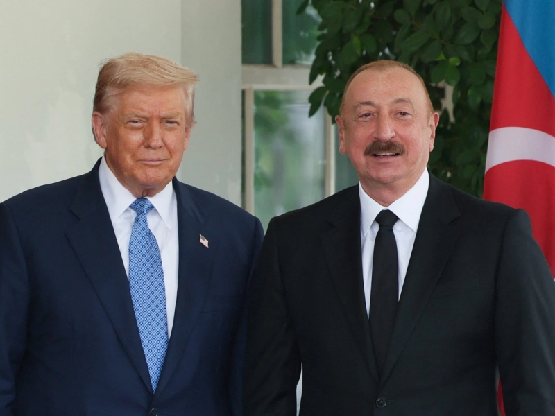Donald Trampla İlham Əliyevin görüşü başlayıb