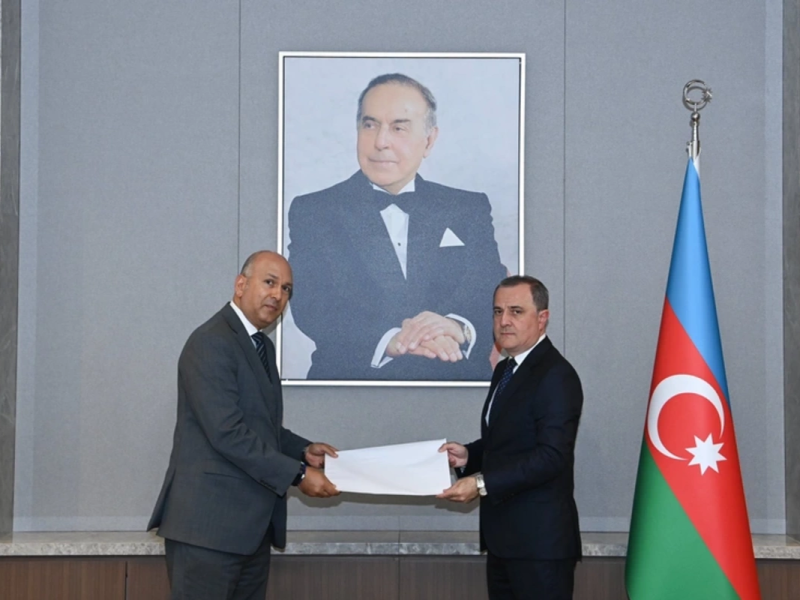 Ceyhun Bayramov Misirin yeni səfirinin etimadnaməsini qəbul edib