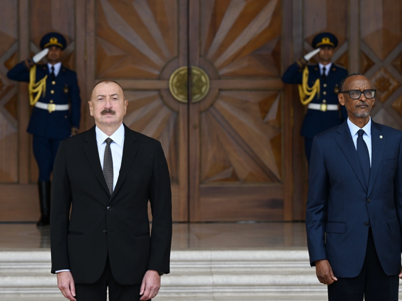Ruanda Prezidentinin rəsmi qarşılanma mərasimi olub