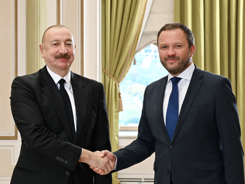 İlham Əliyev Estoniyanın xarici işlər nazirini qəbul edib