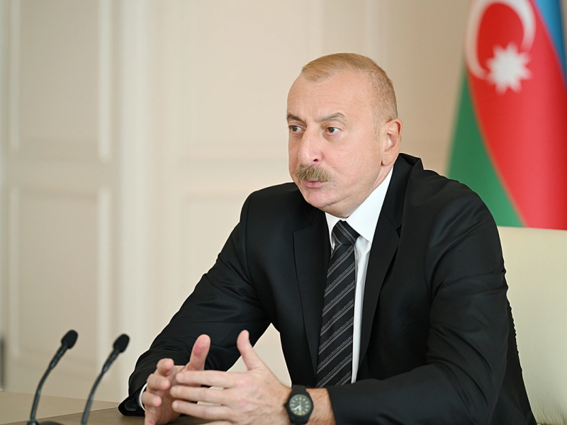 İlham Əliyev Kiyevdə Azərbaycan səfirliyinə raket zərbəsi barədə: Bu cür hücumlar qəbuledilməzdir
