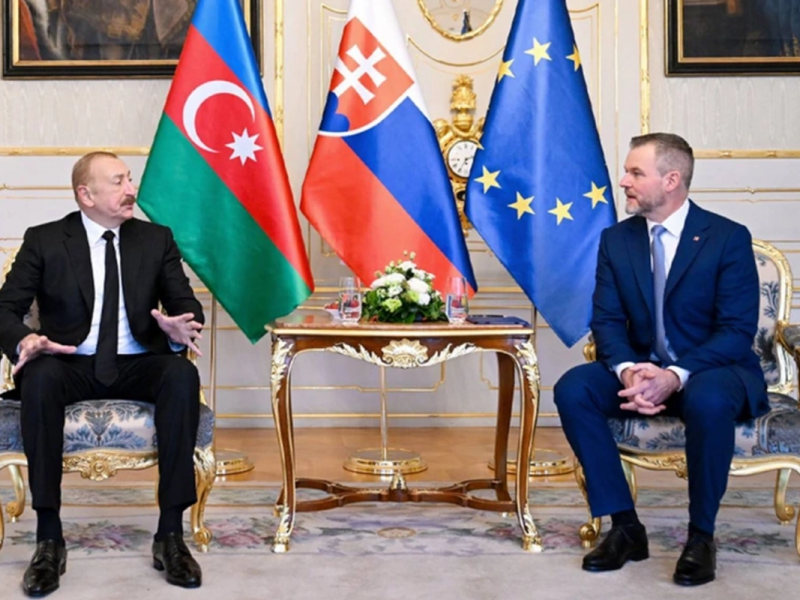 Azərbaycan və Slovakiya prezidentləri mətbuata bəyanatlarla çıxış ediblər