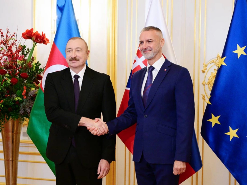 İlham Əliyevin Slovakiya Milli Şurasının sədri ilə təkbətək və geniş tərkibdə görüşləri olub