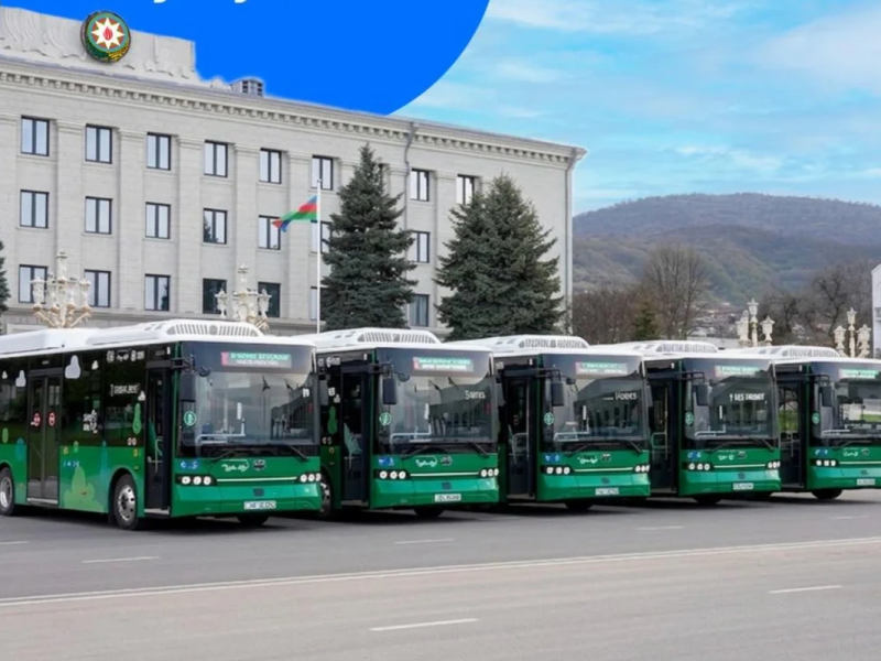 Xankəndidə şəhərdaxili avtobus marşrutları fəaliyyətə başlayır