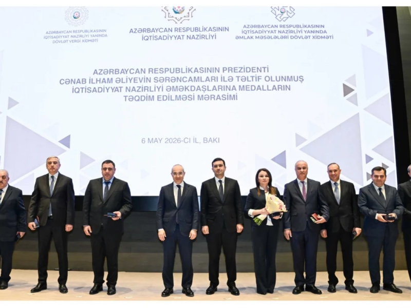 İqtisadiyyat Nazirliyinin əməkdaşlarına medallar təqdim edilib