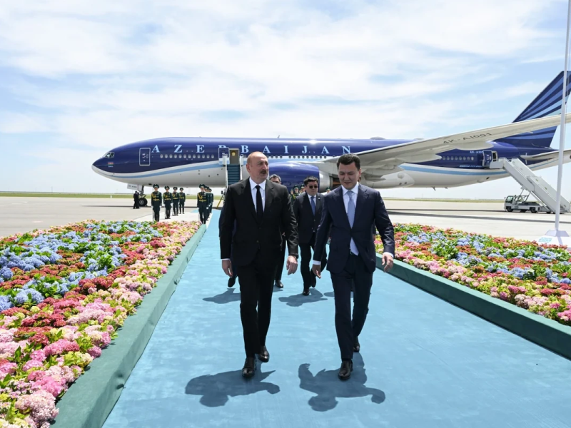 Prezident İlham Əliyev Qazaxıstanda işgüzar səfərdədir