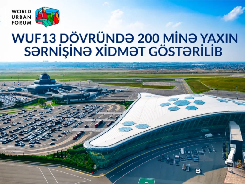 WUF13 dövründə Heydər Əliyev Beynəlxalq Aeroportu 200 minə yaxın sərnişinə xidmət göstərib