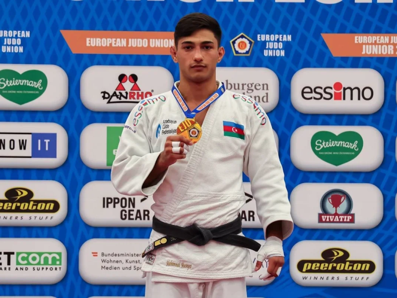 Cüdo millimiz Avropa Kubokunun ilk günündə qızıl medal qazanıb