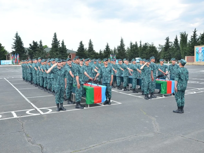 Gənc əsgərlərin andiçmə mərasimi keçirilib