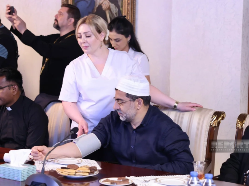 Dini konfessiyaların rəhbərləri Aşura günü ilə bağlı qanvermə aksiyasında iştirak ediblər