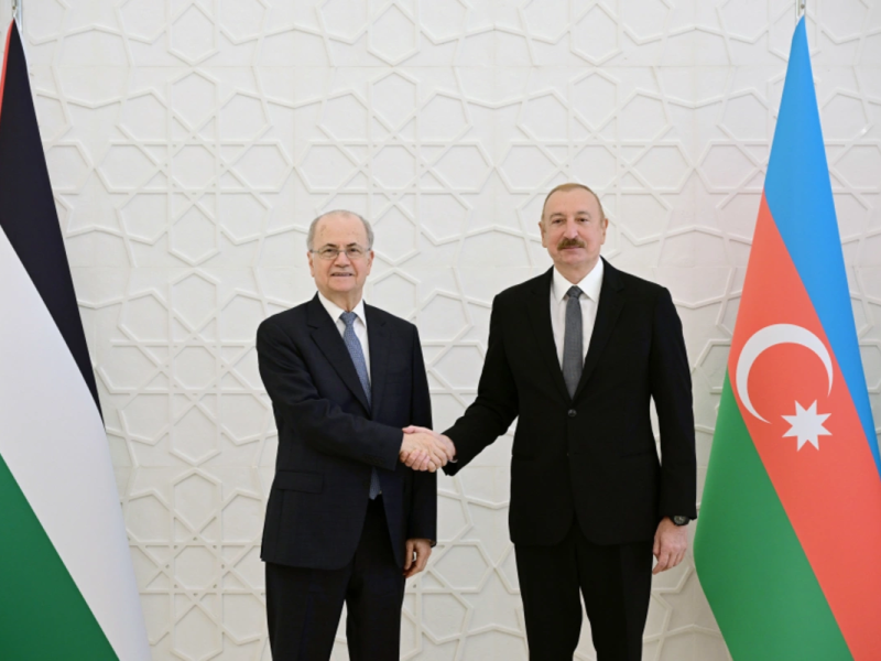 İlham Əliyev Fələstinin Baş nazirini qəbul edib