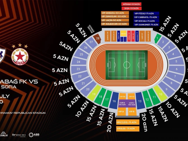 "Qarabağ"ın biletləri bu gün satışa çıxarılır